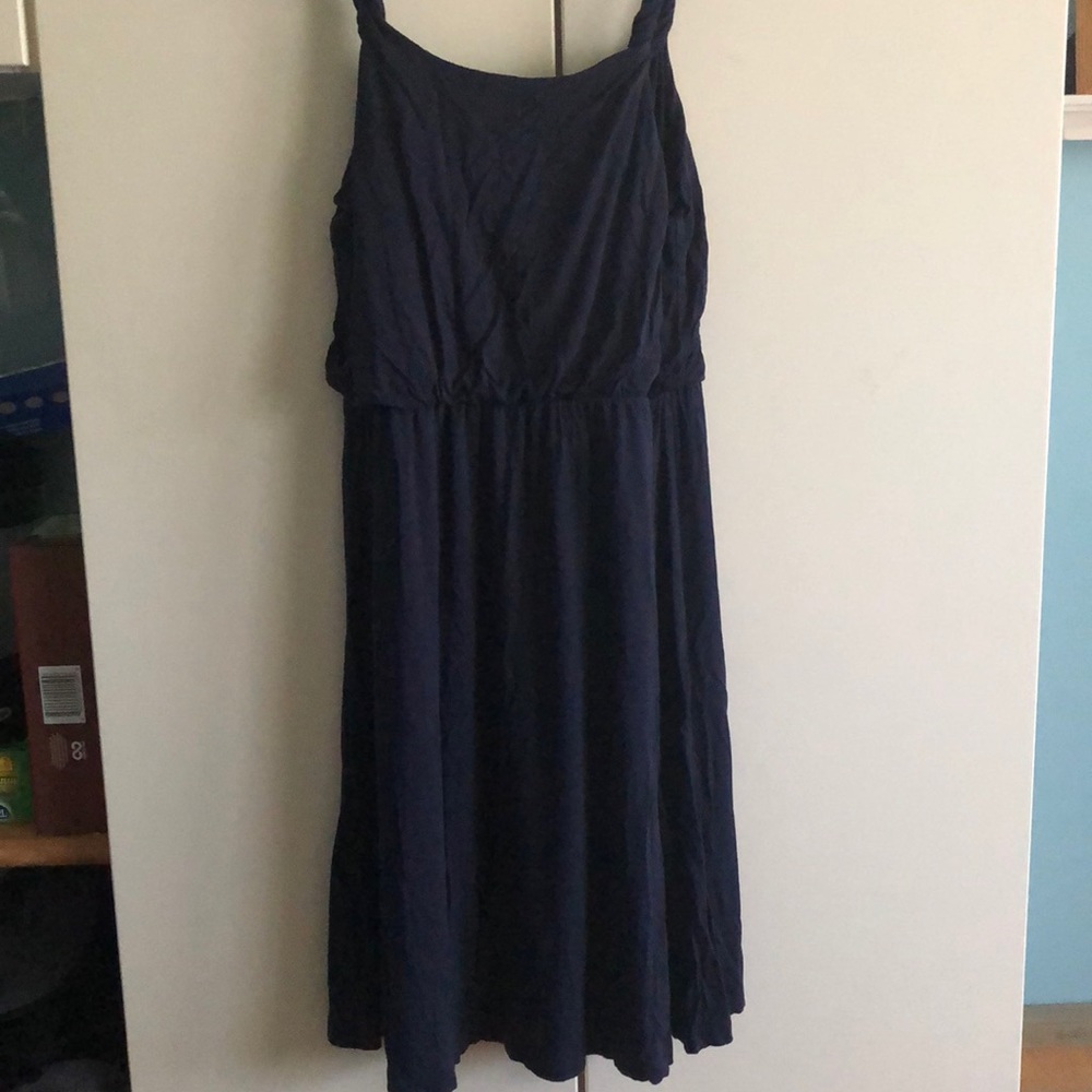 Loft Dress Size Medium Navy Blue